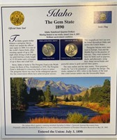 2007 USA Idaho Statehood Quarters & Stamps