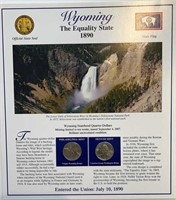 2007 USA Wyoming Statehood Quarters &Stamps