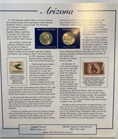 2008 USA Arizona Statehood Quarters & Stamps