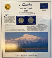 2008 USA Alaska Statehood Quarters & Stamps