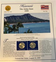 2008 USA Hawaii Statehood Quarters & Stamps