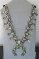 Vintage squash blossom sterling and turquoise