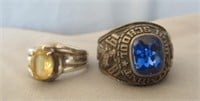 Sterling Silver Almont high school ring and