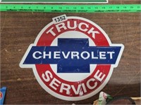 CHEVROLET TRUCK SERVICE METAL SIGN