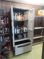 Plastic Storage Cabinet And All Contents. Cabinet