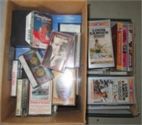 (2) Boxes of music casettes and audio books.