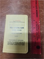 1963 1st National Bank Pass Book