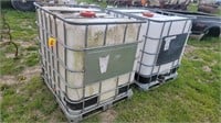 (2) Poly totes with cages
