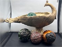 18" Wide Peacock Bowl