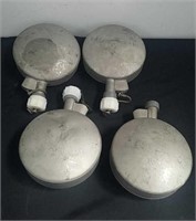 Four military canteens