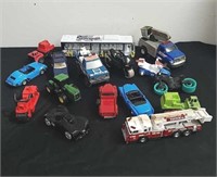 Toy cars and motorcycles