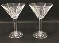 2 Waterford Crystal Martini Glasses