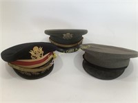 (3) VTG Military Marines Army Hats