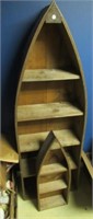 (2) Boat style shelving units. Tallest measures