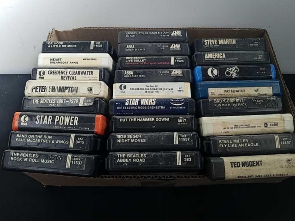 Group of 8-track tapes