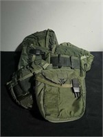 Six military collapsible two quart canteen covers