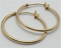 Pair Of 14k Gold Hoop Earrings