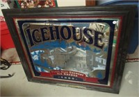 Icehouse Brewery mirror. Measures: 33.5" W x 29"