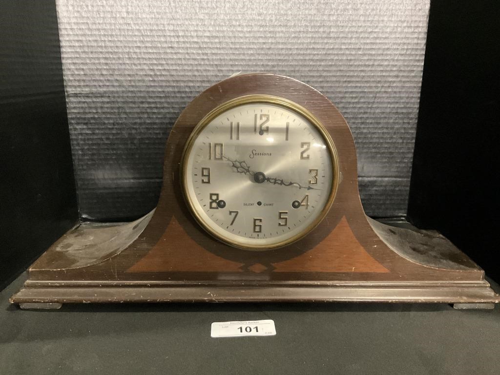 Antique Sessions Silent Chime Mantle Clock.