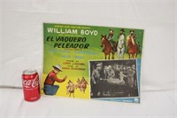 Vintage El Vaquero Peleador Lobby Card