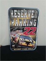 10.75 X 16.5 in plastic reserved parking NASCAR