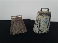 Two cowbells one is 7 in and one is 5 in