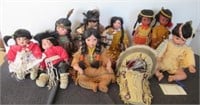 (10) Native American dolls.