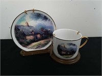 Vintage Thomas Kinkade teacup and saucer with
