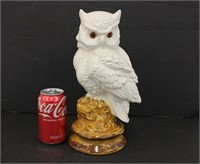 Large Vintage Owl Figure, Drilled For Lamp