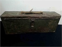 Vintage military metal ammo box