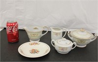 Mixture of Vintage Sugars, Creamers & Covered Dish