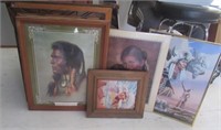 (9) Native American pictures / wall hangers.