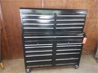 Husky 19 Drawer Tool Chest with Keys on Casters.
