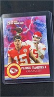 Patrick Mahomes 2017 Rookie Gems Gold Rookie Card