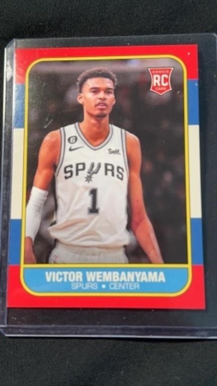 Victor Wembanyama 1986 Fleer style rookie card