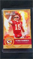 Patrick Mahomes 2017 Rookie Gems Gold rookie card