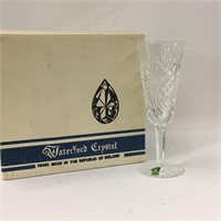 6 Waterford Crystal Champagne Flutes, Original Box