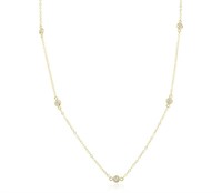 14 Kt Yellow Gold Charm Link Necklace