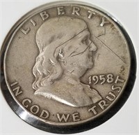 1958 d franklin half dollar