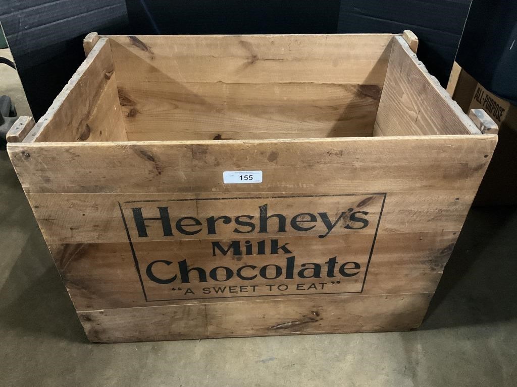 Advertising Hershey’s Milk Chocolate Wooden Crate.
