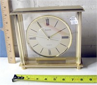 Vtg Bulova Mantle Clock  8 x 7 3/4
