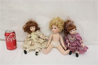 3 Tuss Porecelain Dolls #2