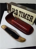 New Old Timer pocket knife with leather carry