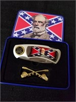 New Confederate pocket knife with pen inside