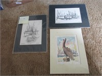 Signed nautical prints