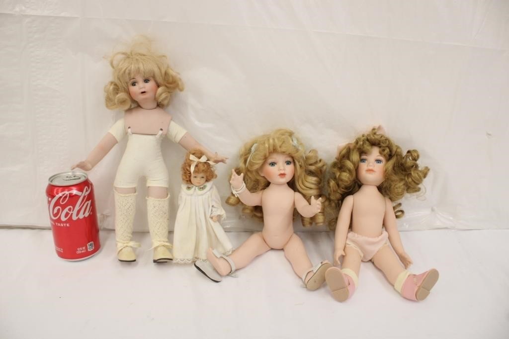 4 Porcelain Dolls