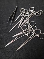 Group of miscellaneous suture scissors