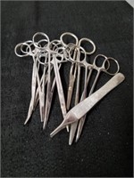Large group of suture scissors