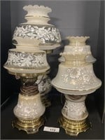 Vintage Hurricane Table Lamps.