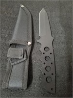 New 8.75 Black Tactical style knife with sheath